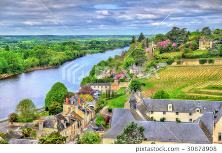 View of Chinon from the castle - France 30878908