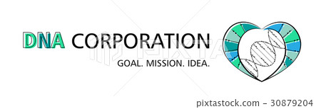 biotechnology dna logotype. Medicine, science 30879204