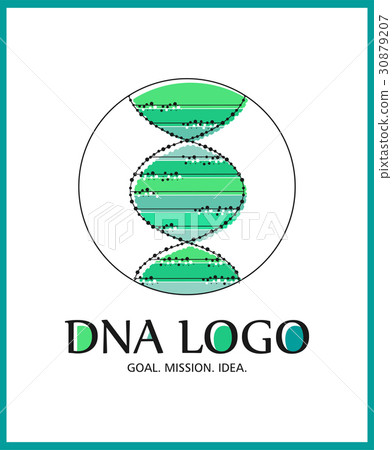 biotechnology dna logotype. Medicine, science 30879207