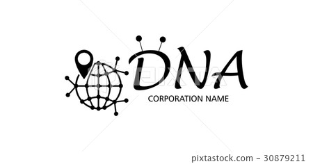 biotechnology dna logotype. Medicine, science 30879211