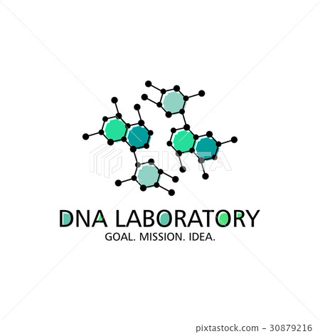biotechnology dna logotype. Medicine, science 30879216