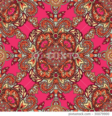 Floral seamless ornament. Oriental flower pattern - Stock Illustration ...