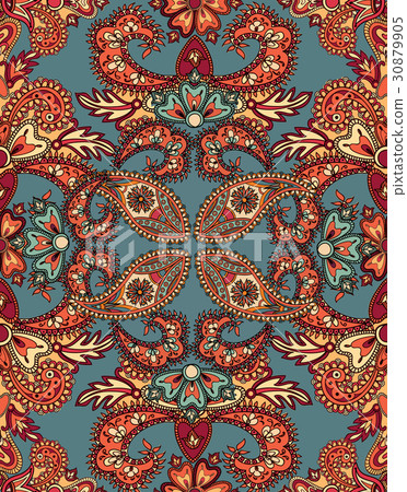 Floral seamless ornament. Oriental flower pattern 30879905