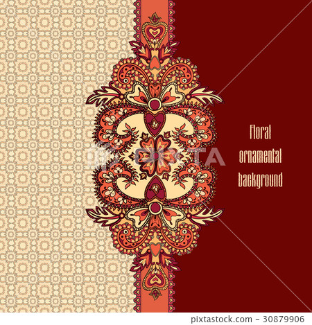 Abstract floral tile pattern Ornamental background Abstract floral tile pattern Ornamental background 30879906