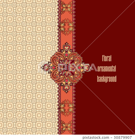 Abstract floral tile pattern Ornamental background Abstract floral tile pattern Ornamental background 30879907
