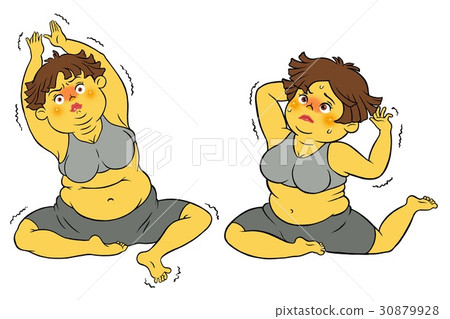 Set of women who diet yoga Set of women who diet yoga 30879928