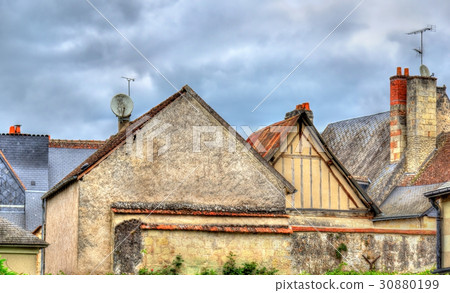 Houses at Azay-le-Rideau in the Loire Valley Houses at Azay-le-Rideau in the Loire Valley 30880199