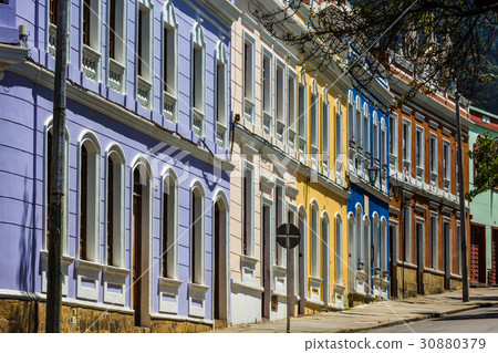 La Candelaria colorful Streets  Bogota Colombia 30880379