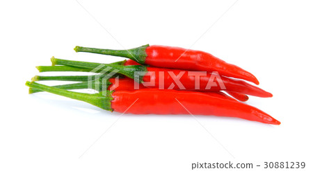 chili on white background 30881239