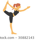 Yoga pose (a pose of a standing bow) 30882143