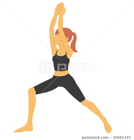 瑜伽Pos(英雄的姿勢1) 瑜伽Pos(英雄的姿勢1) 30882145