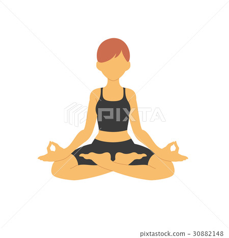 Yoga pose (pose of lotus) 30882148