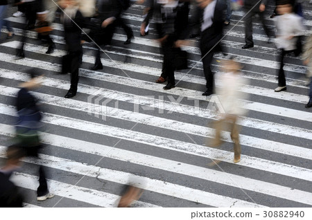 Urban people commuter scenery background material 30882940