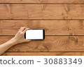 Close up Mobile phone on women hand  30883349
