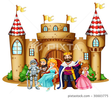 King and queen at the castle - Stock Illustration [30883775] - PIXTA