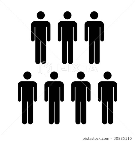 People Icon - Vector Group of Men Team Building People Icon - Vector Group of Men Team Building 30885110
