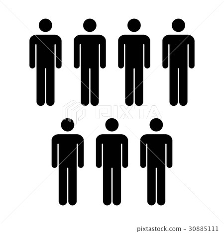 People Icon - Vector Group of Men Team Building People Icon - Vector Group of Men Team Building 30885111