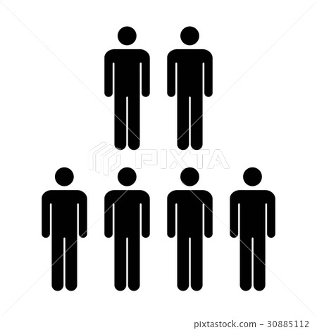 People Icon - Vector Group of Men Team Building People Icon - Vector Group of Men Team Building 30885112