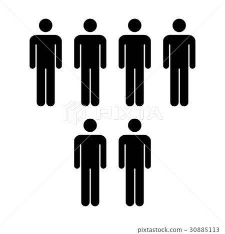People Icon - Vector Group of Men Team Building 30885113