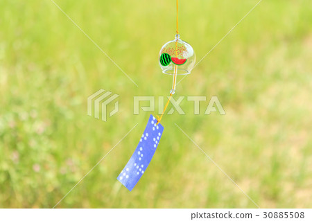 有西瓜和煙花的風車搖擺以夏天樣式 30885508