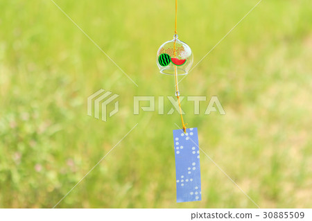 有西瓜和煙花的風車搖擺以夏天樣式 30885509
