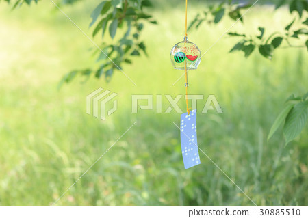 有西瓜和煙花的風車搖擺以夏天樣式 30885510