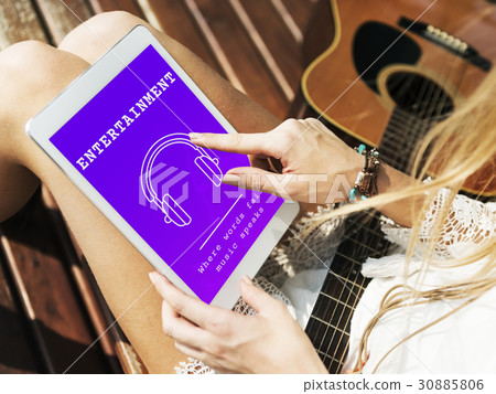 Music Audio Headphones Sign Symbol Music Audio Headphones Sign Symbol 30885806