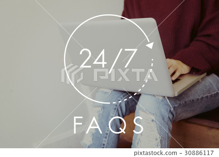 24/7 Help desk customer service overlay 24/7 Help desk customer service overlay 30886117