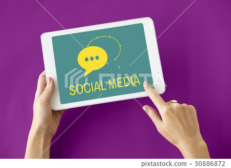 Social Media Global Communciations Networking Speech Bubble Social Media Global Communciations Networking Speech Bubble 30886872