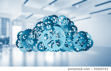 Mechanisms as symbol of wireless connection and interaction pres 30888583