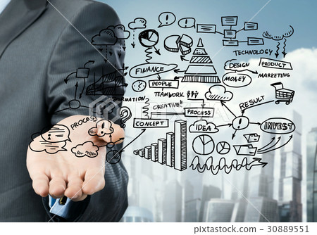Man sketching business ideas Man sketching business ideas 30889551