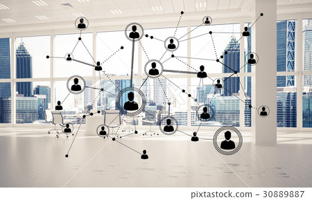 Networking and wireless connection as concept for effective modern business 30889887