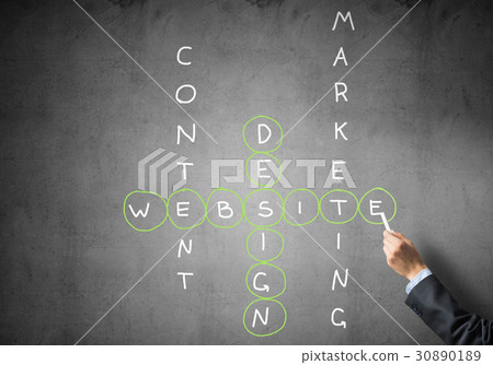 Seminar trainer draw on chalkboard Seminar trainer draw on chalkboard 30890189