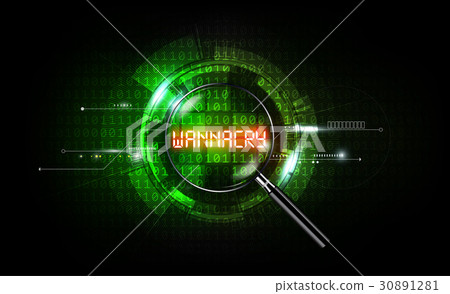The wannacry virus on binary code and ransomware 30891281