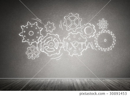 Gear mechanism as teamwork concept 30891453