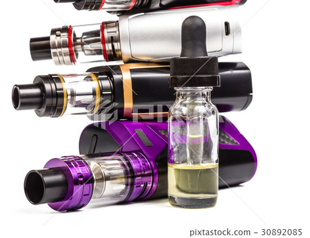 electronic cigarettes collection on white electronic cigarettes collection on white 30892085
