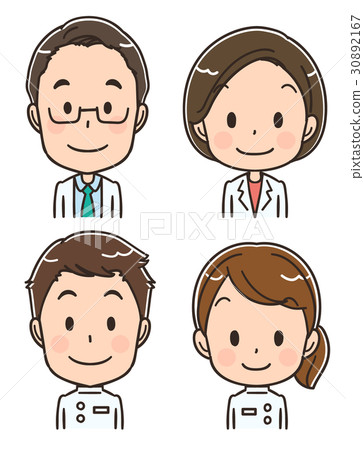 像樣式例證套醫護人員 30892167