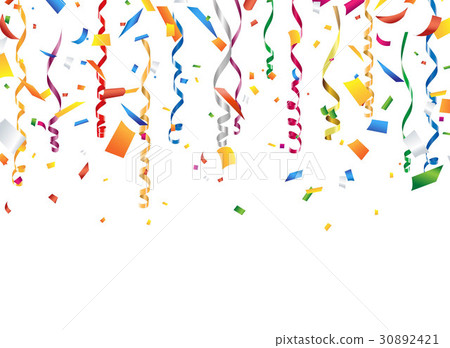 Ribbon confetti colorful - Stock Illustration [30892421] - PIXTA