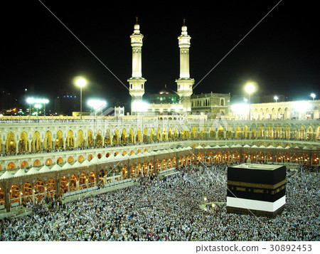 Muslim around the world comes to Mecca for hajj. 30892453