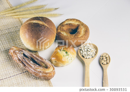 Bread on white background 30893531