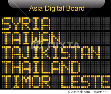 Asia Country Digital Board Information Asia Country Digital Board Information 30894550