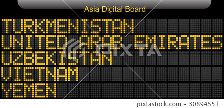 Asia Country Digital Board Information 30894551