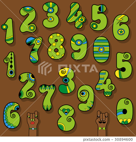 Green and Yellow Numbers 30894600