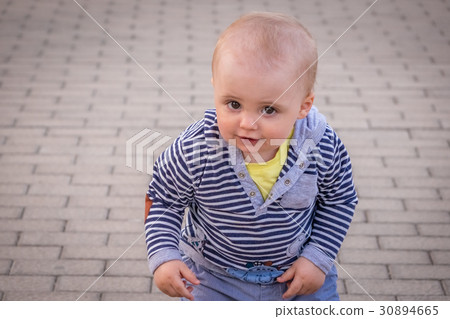 Happy little boy on a walk 30894665