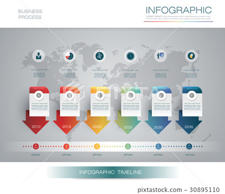 Vector infographics timeline design - Stock Illustration [30895110] - PIXTA