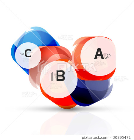 Vector glossy square elements Vector glossy square elements 30895471