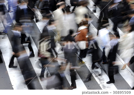 Urban people commuter scenery background material 30895509