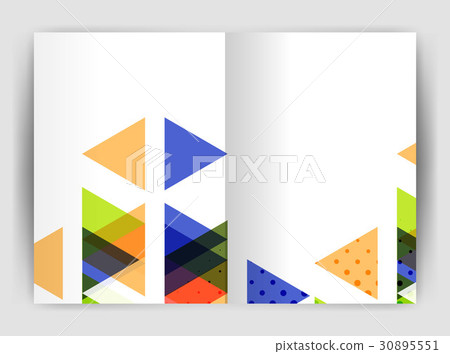 Vector triangle business annual report cover print Vector triangle business annual report cover print 30895551