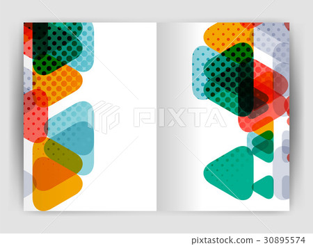 Vector triangle business annual report cover print Vector triangle business annual report cover print 30895574