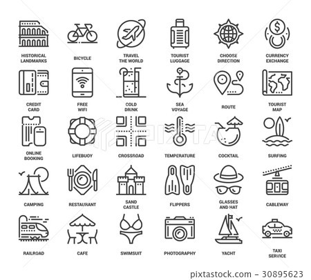 Leisure and Tourism Icons 30895623